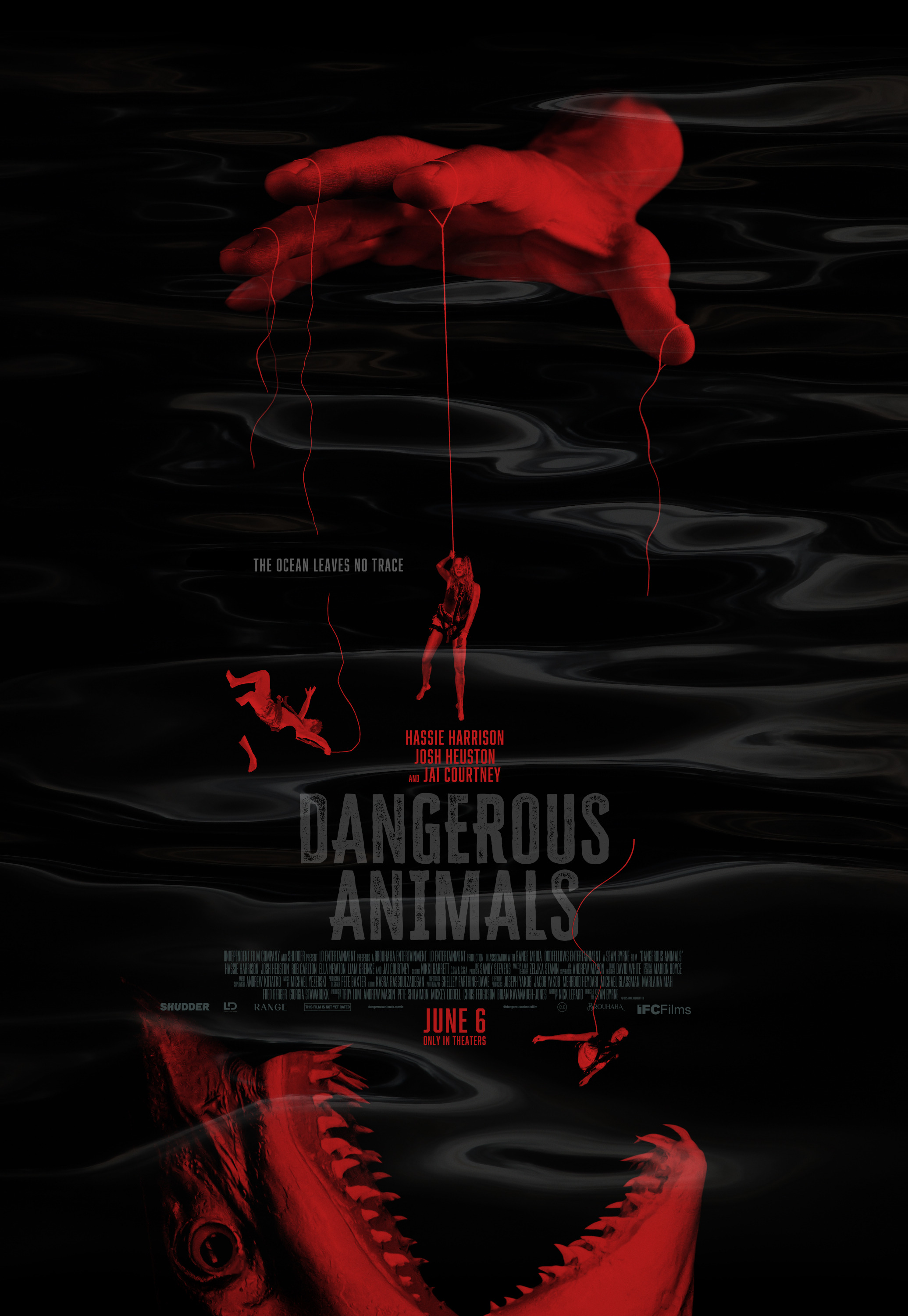 Locandina ufficiale verticale di Dangerous Animals del 2025
