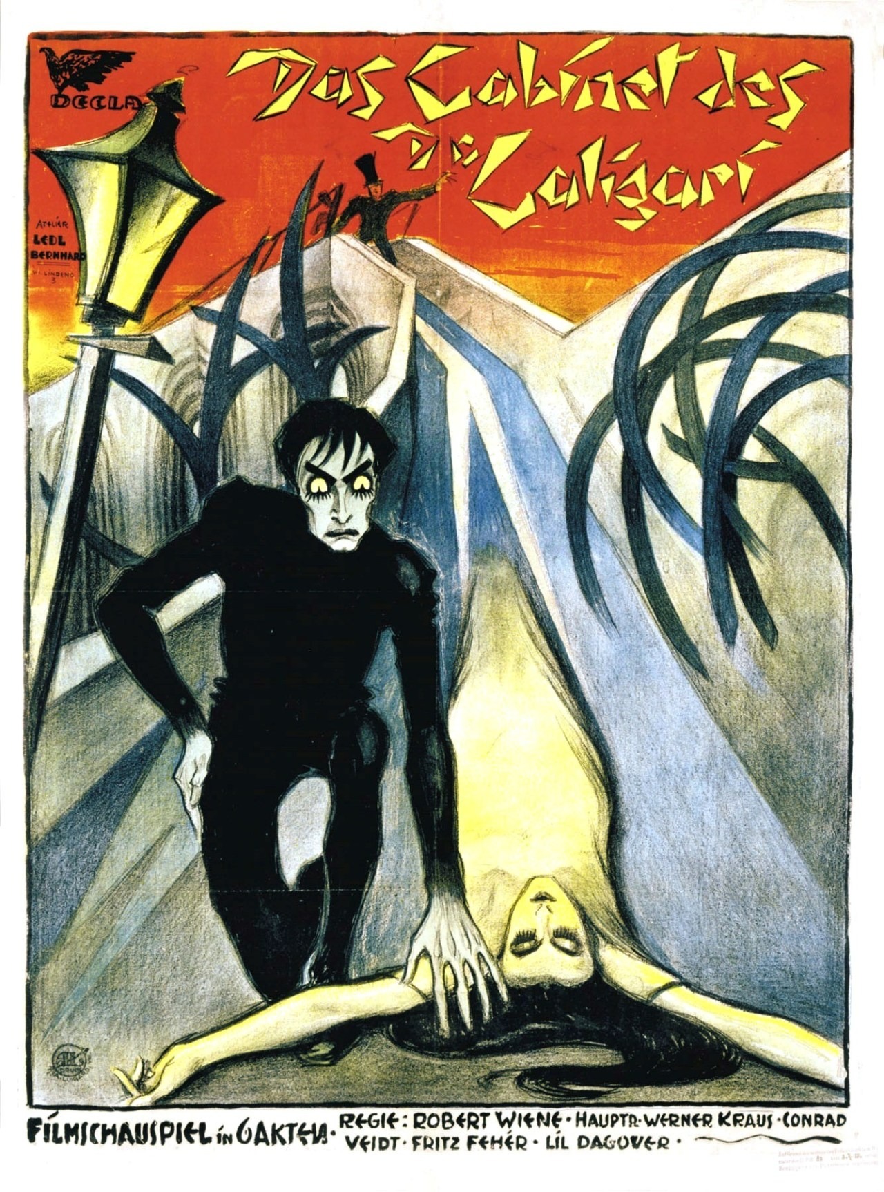 Locandina verticale storica di The Cabinet of Dr. Caligari del 1920