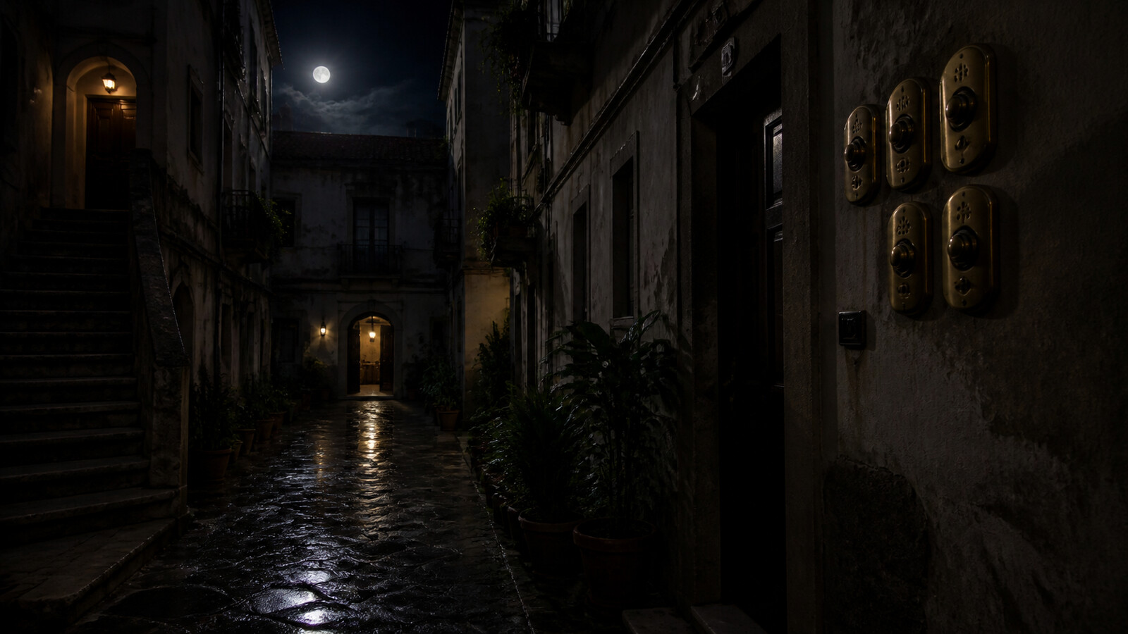 La luna sopra il cortile aveva imparato il mio nome