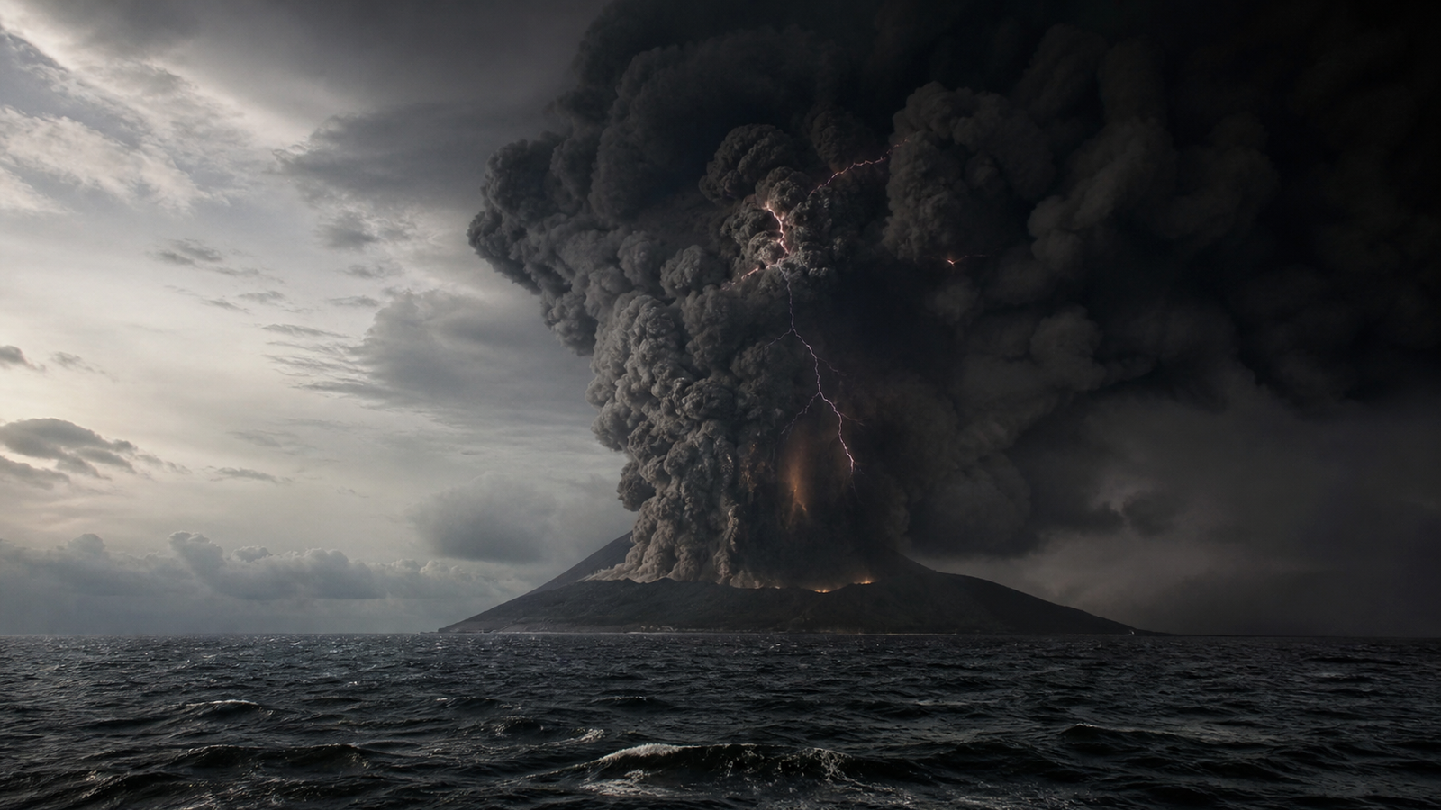 Suoni impossibili e cieli anneriti: il paranormale nato dalle cronache di Krakatoa