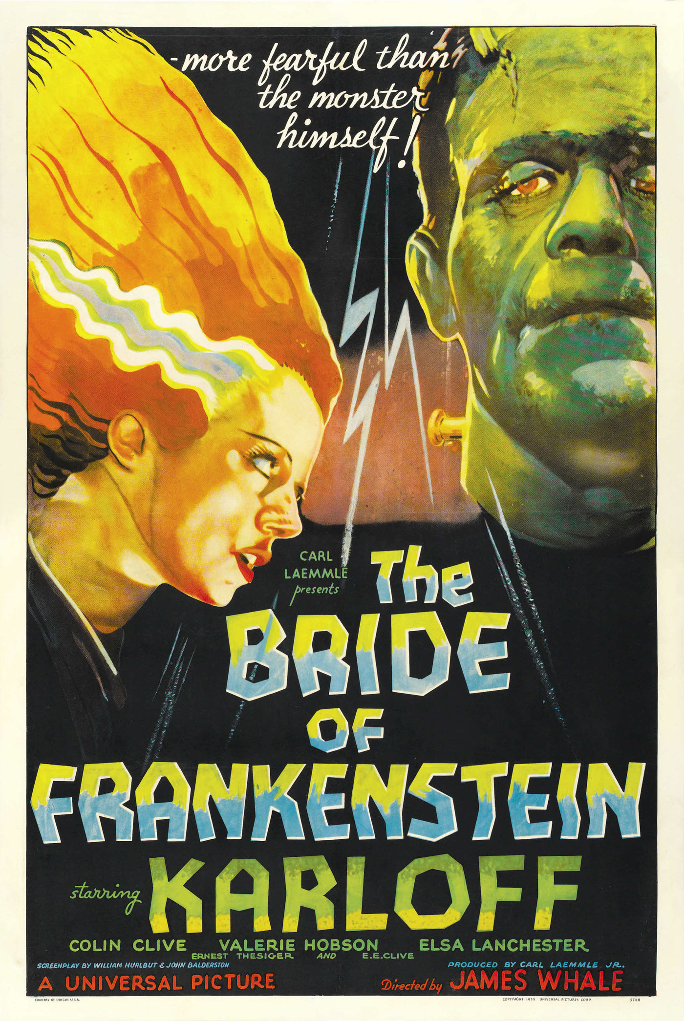 Locandina verticale di The Bride of Frankenstein del 1935