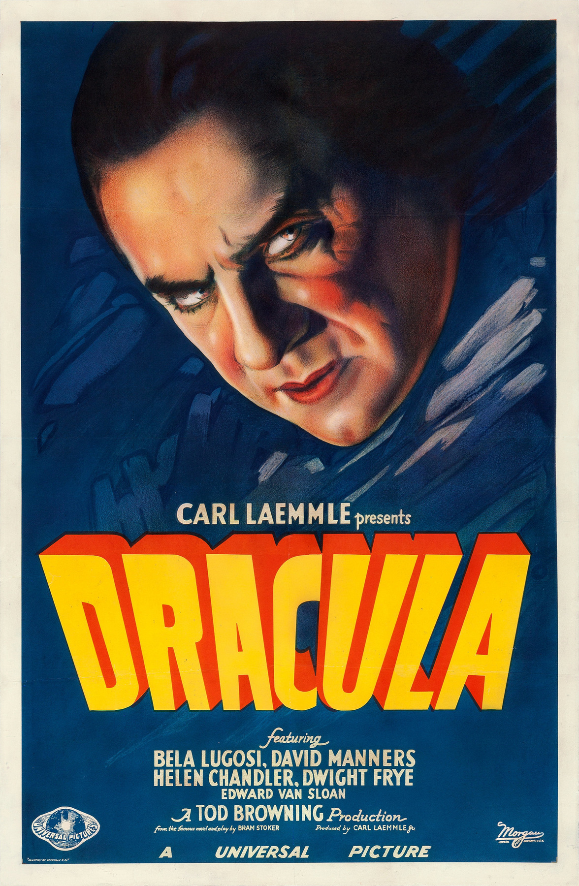 Locandina teatrale verticale di Dracula, film Universal del 1931