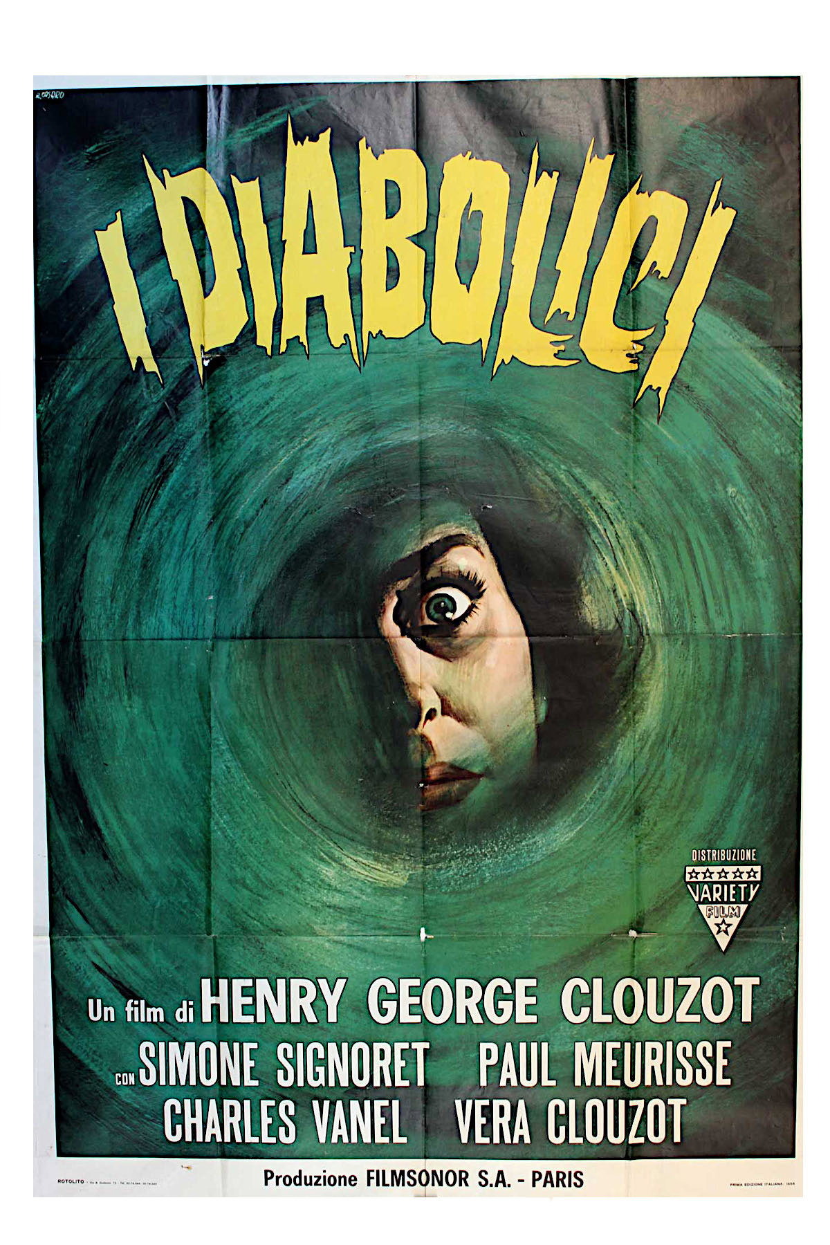 Locandina ufficiale verticale di Les Diaboliques del 1955