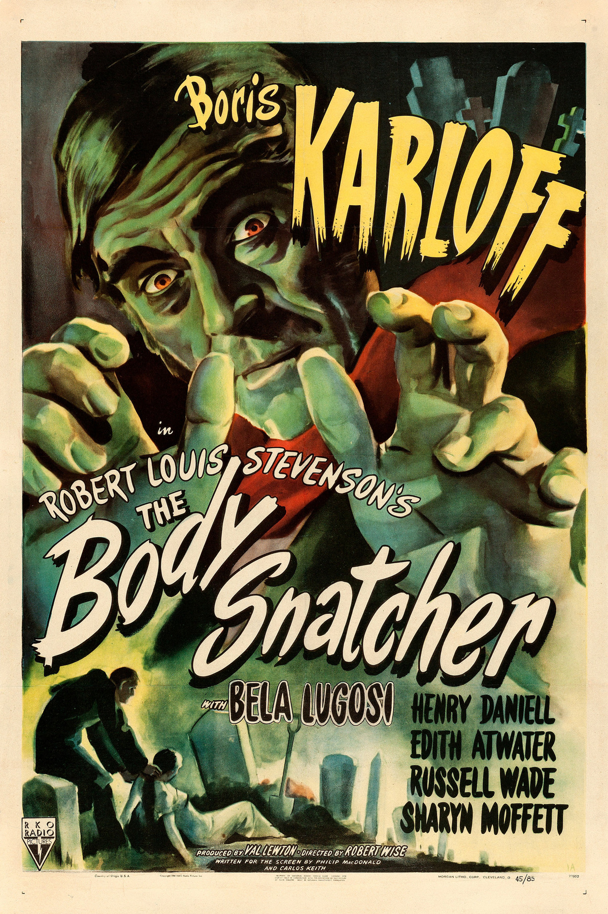 Locandina ufficiale verticale di The Body Snatcher del 1945