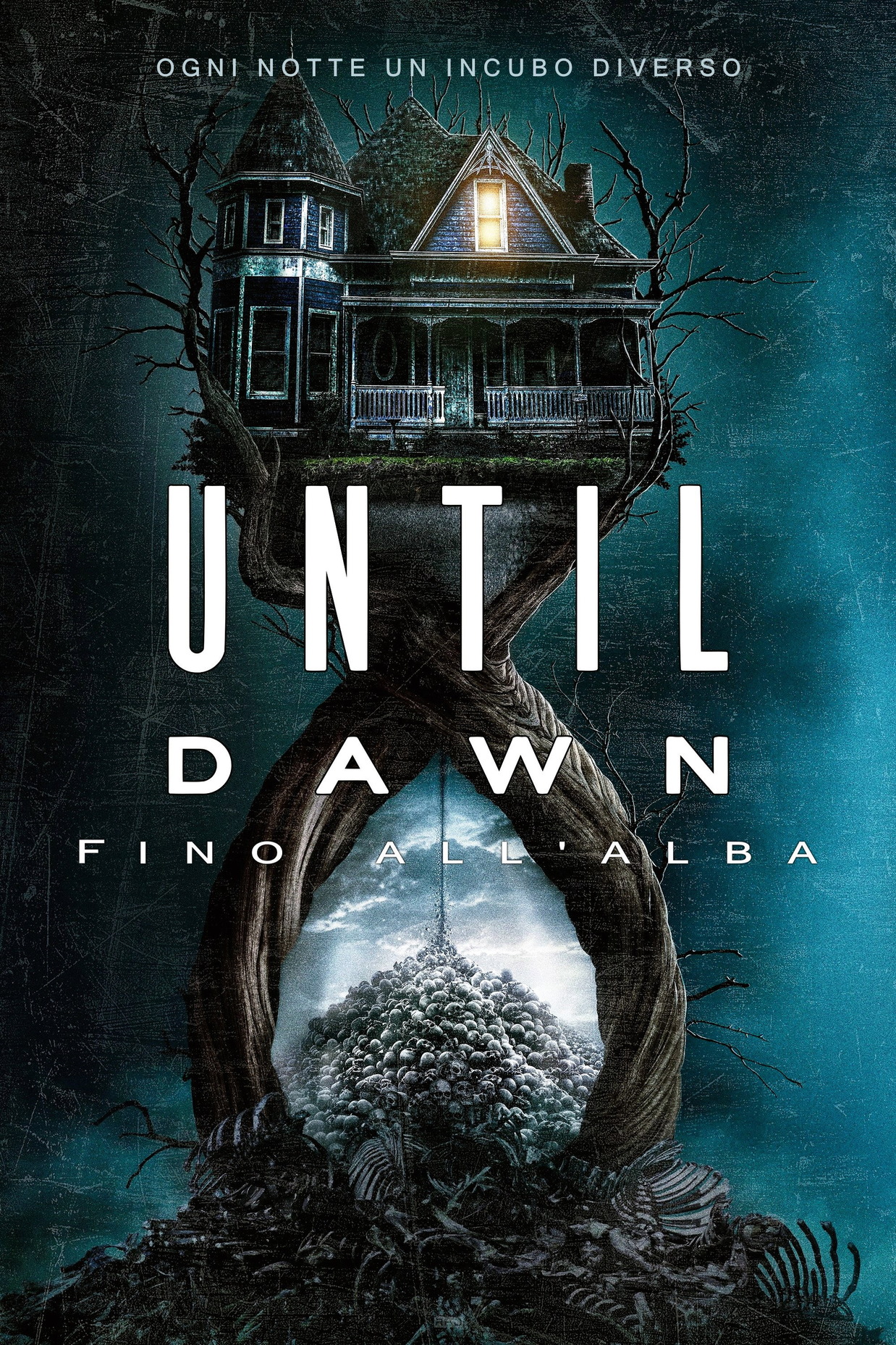 Locandina verticale ufficiale di Until Dawn del 2025