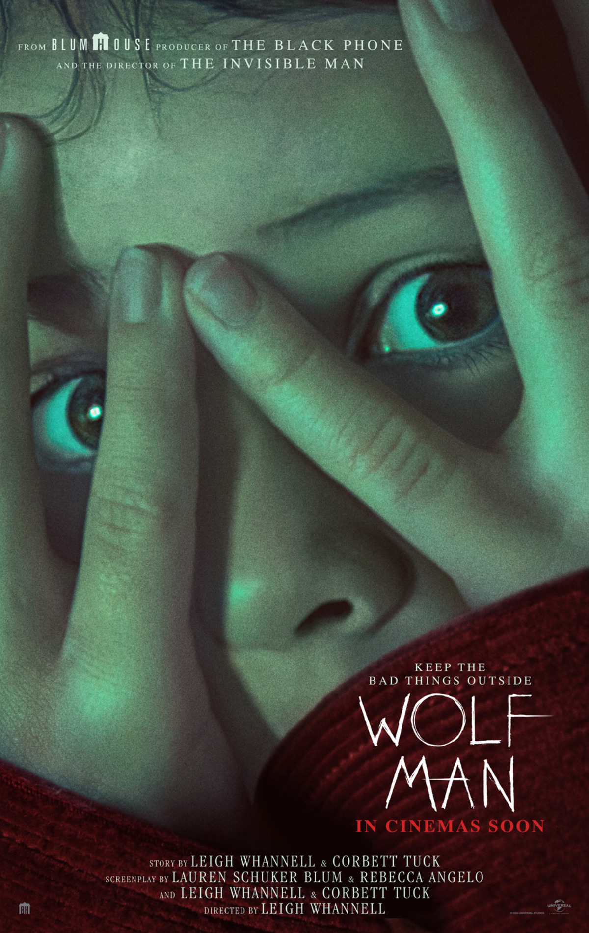 Locandina verticale cinematografica di Wolf Man del 2025
